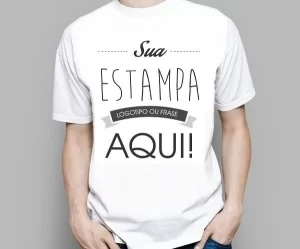 Camisa Algodão Branca Personalizada