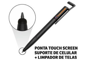 Caneta Multifuncional Suporte para Celular Personalizada.