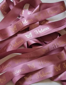 Fita de cetin Personalizada Bege